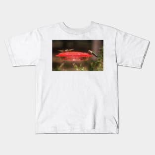 Hummingbirds At Feeder Kids T-Shirt